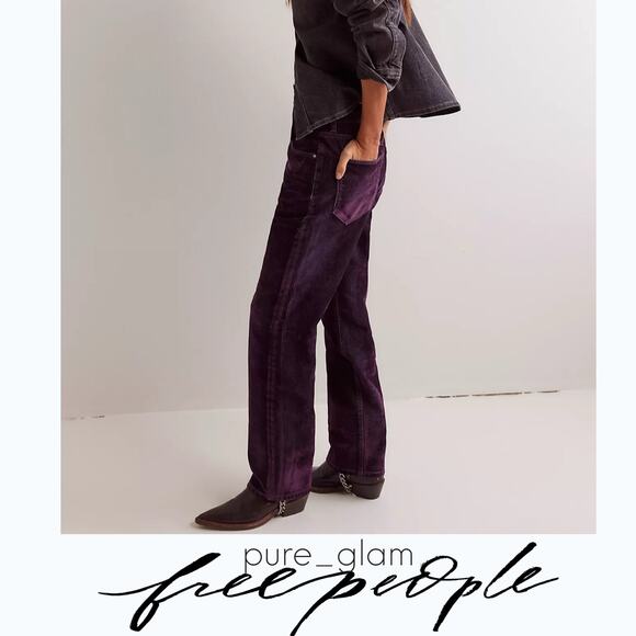 Free People velvet pants - Picture 4 of 5